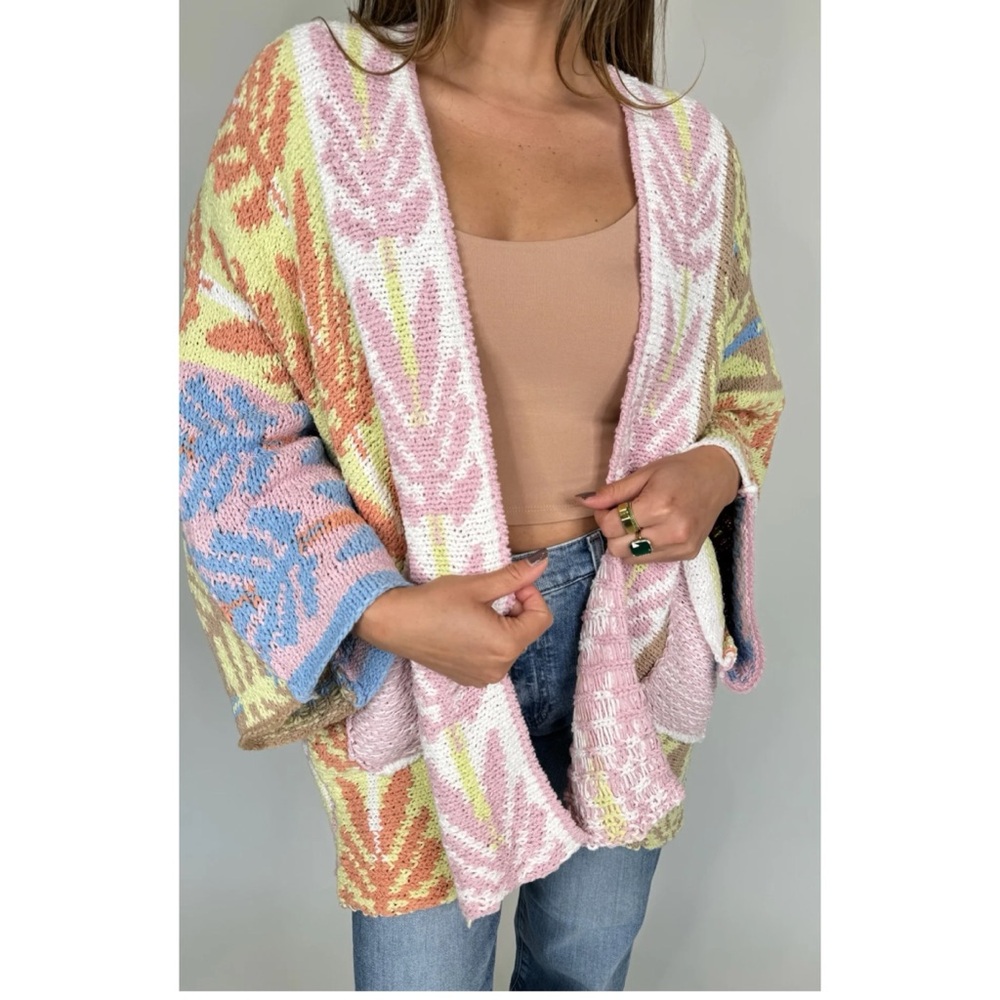 Free People Multicolor Knit Cardigan